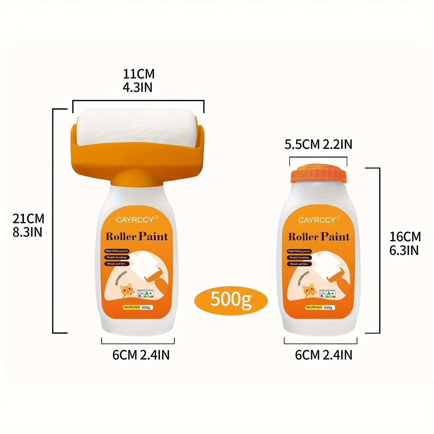 2 Sizes Cayrcy Roller Paint Set