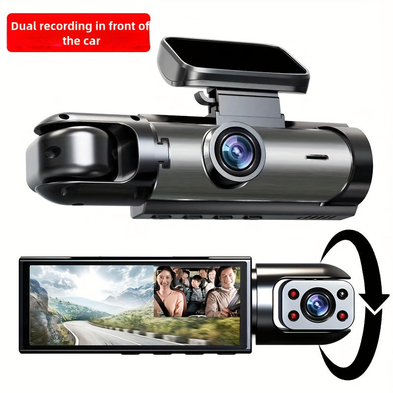 1080P Dual-Camera Car DVR with 8.03cm IPS Screen