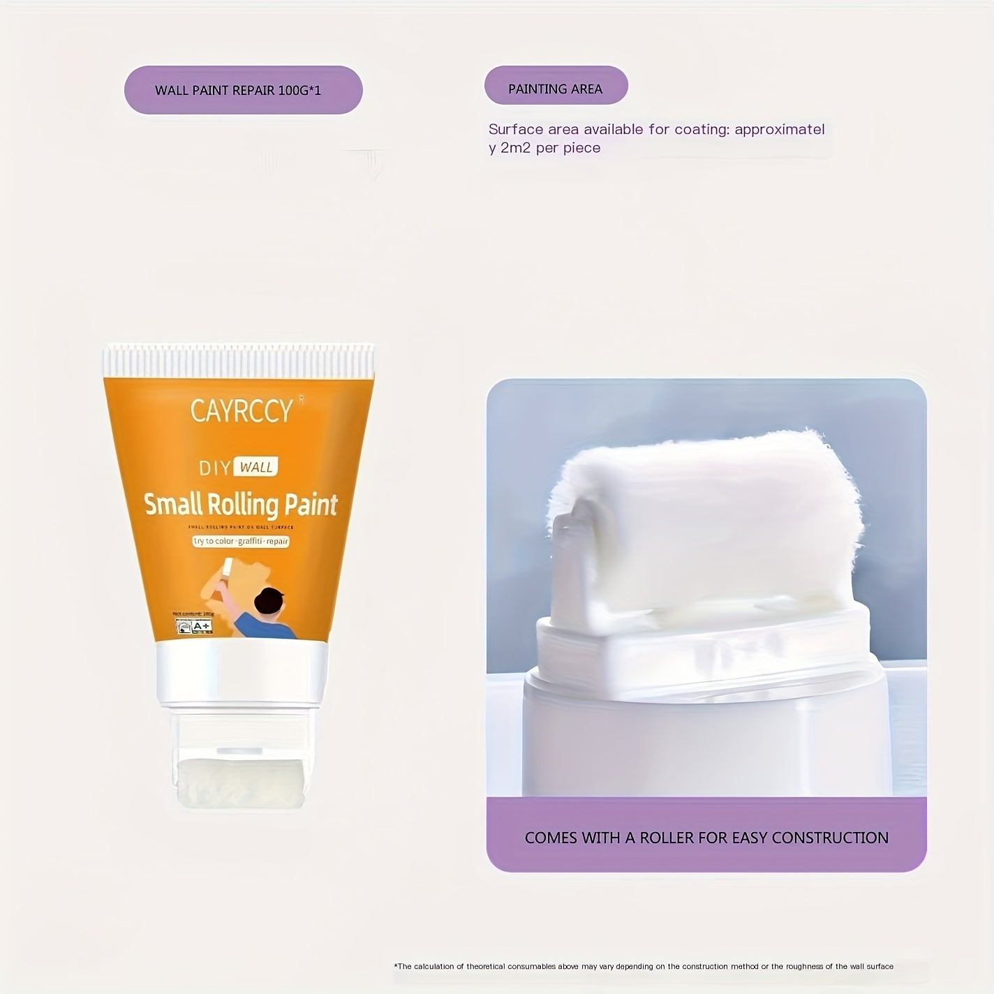 2 Sizes Cayrcy Roller Paint Set