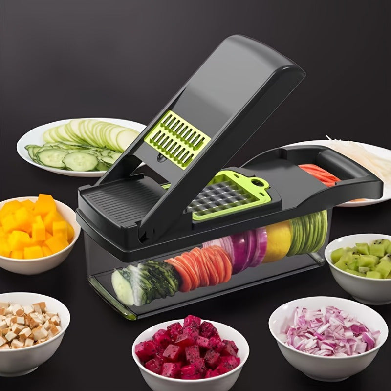 14-in-1 Multifunctional Vegetable Chopper and Slicer with 3 Bells