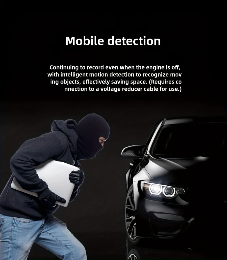 1080P Dual-Camera Car DVR with 8.03cm IPS Screen