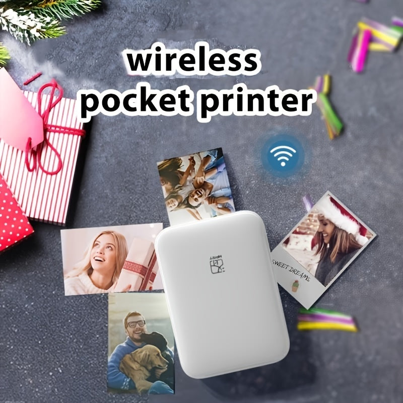 Wireless Portable Photo Printer - Mini Color Printer with No Ink