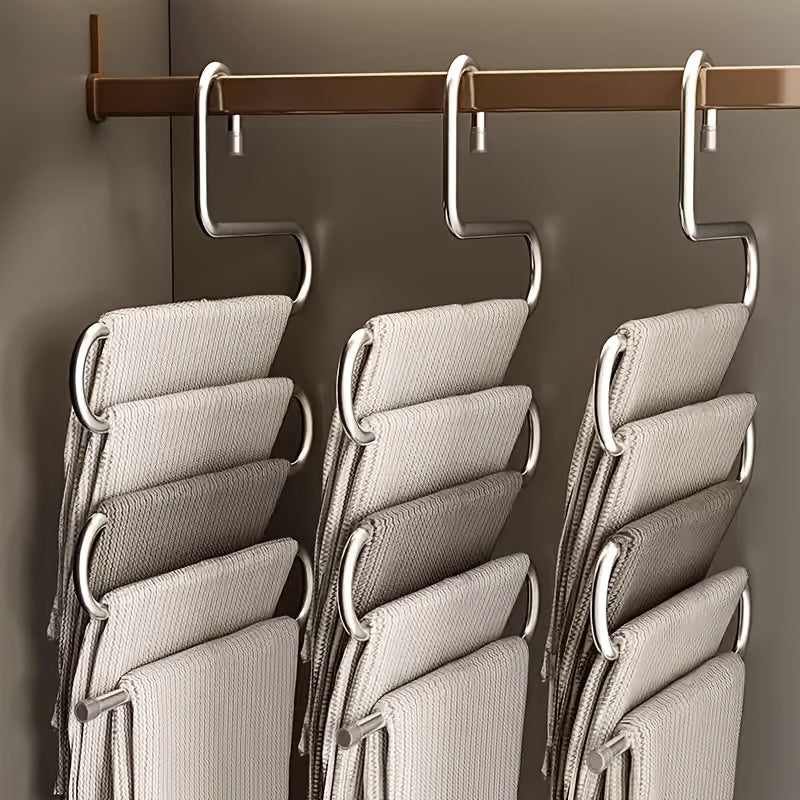 5-Tier Stainless Steel Pants Hanger