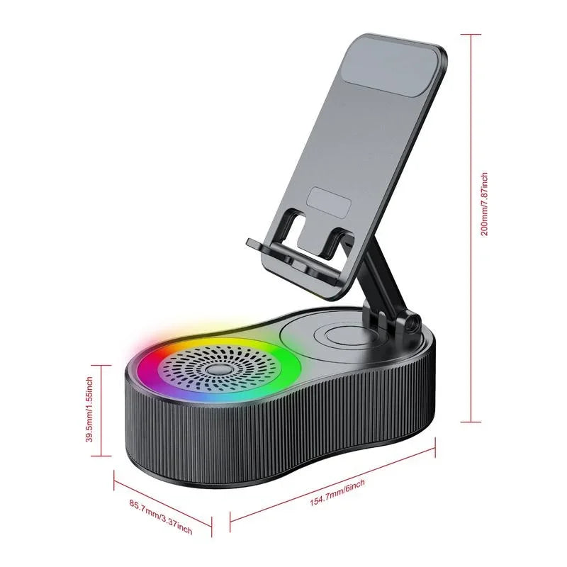 Wireless Speaker with Colorful Ambient Light 360°rotatable