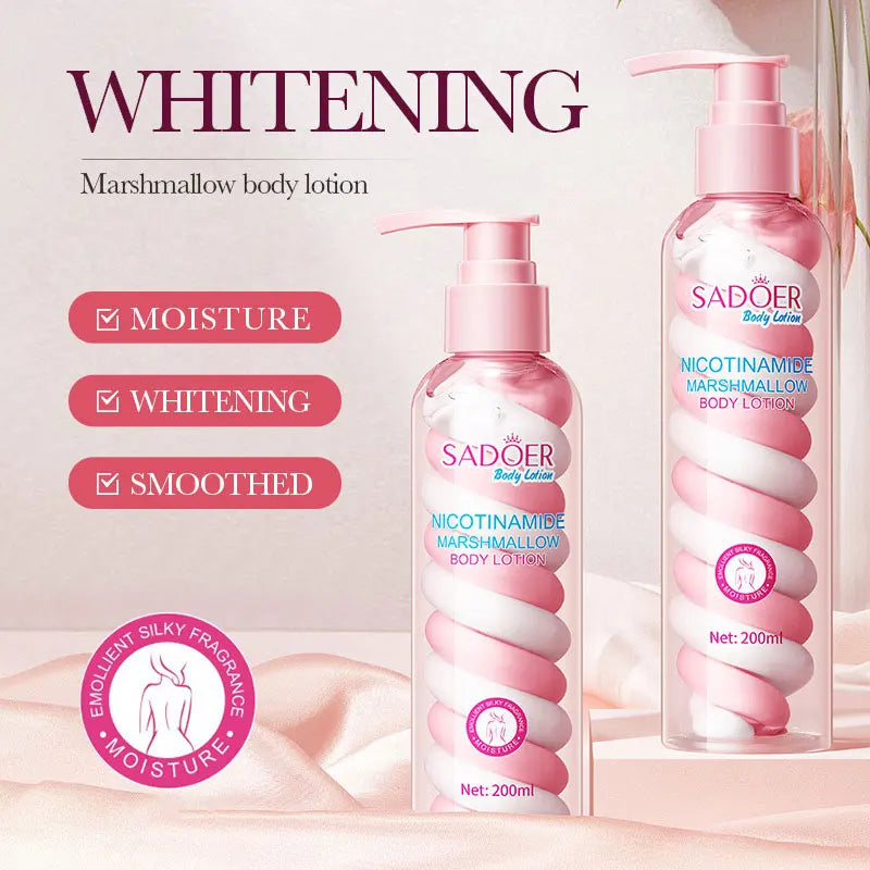 SADOER Niacinamide Marshmallow Body Lotion Whitening Moisturizing Hydrating Flexible and Fresh