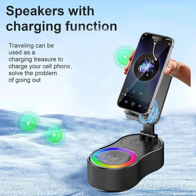 Wireless Speaker with Colorful Ambient Light 360°rotatable