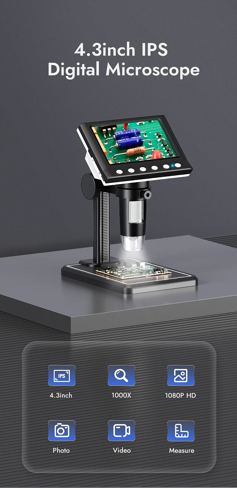 DM7 4.3'' Digital Microscope