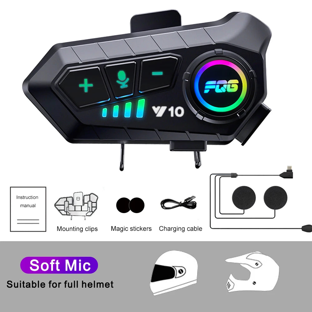 Bluetooth 5.3 Helmet Headset