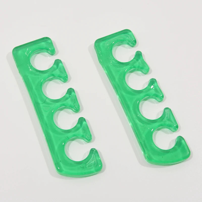 2pcs (1pair)Soft Silicone Finger Toe Separator Soft-Silicon 5 Colors Flexible Finger Toe Spacers for Nail Polish Pedicure Tools