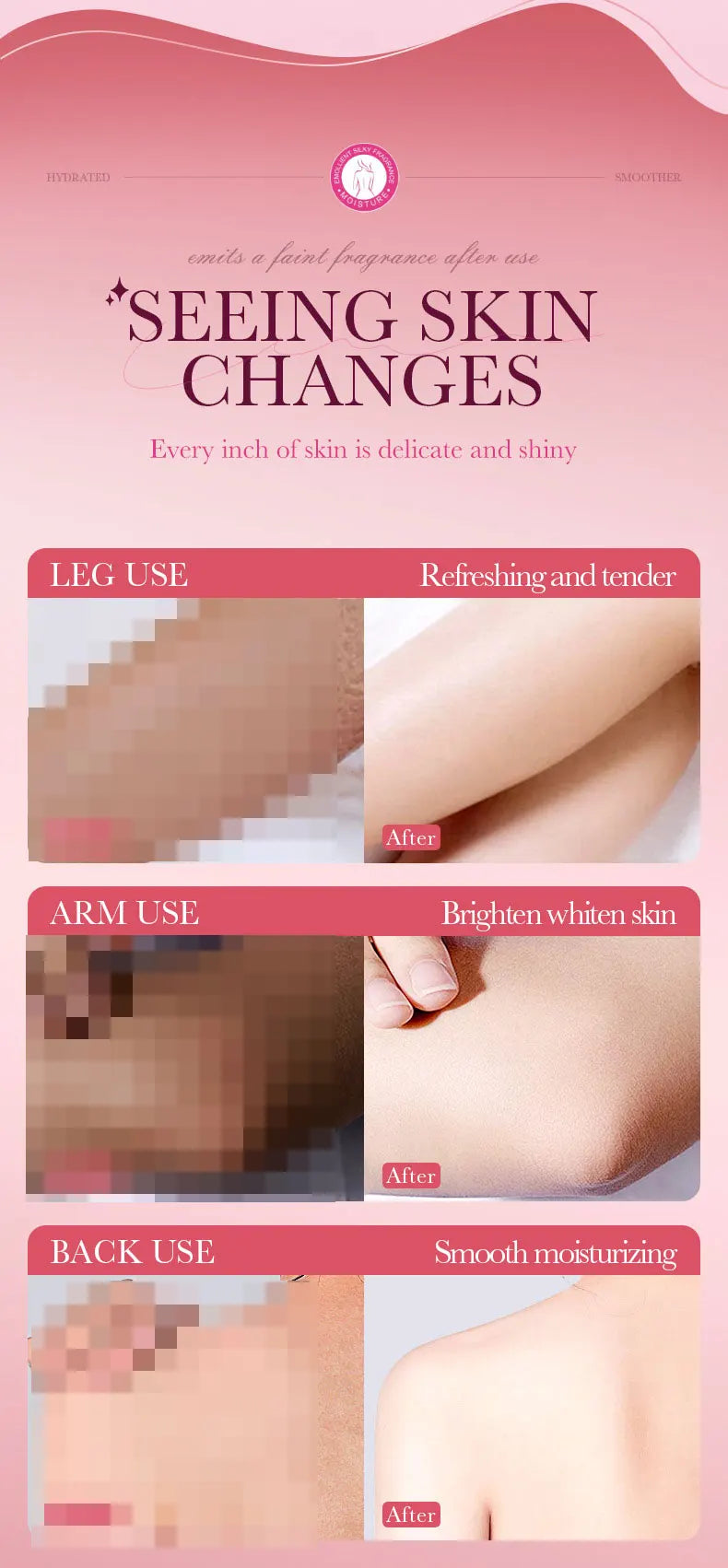 SADOER Niacinamide Marshmallow Body Lotion Whitening Moisturizing Hydrating Flexible and Fresh