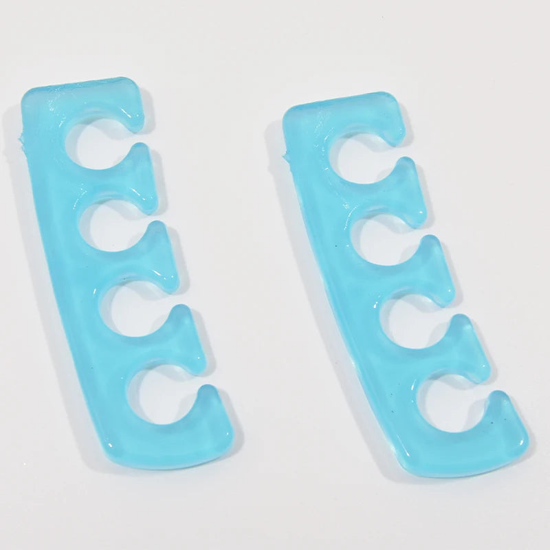 2pcs (1pair)Soft Silicone Finger Toe Separator Soft-Silicon 5 Colors Flexible Finger Toe Spacers for Nail Polish Pedicure Tools