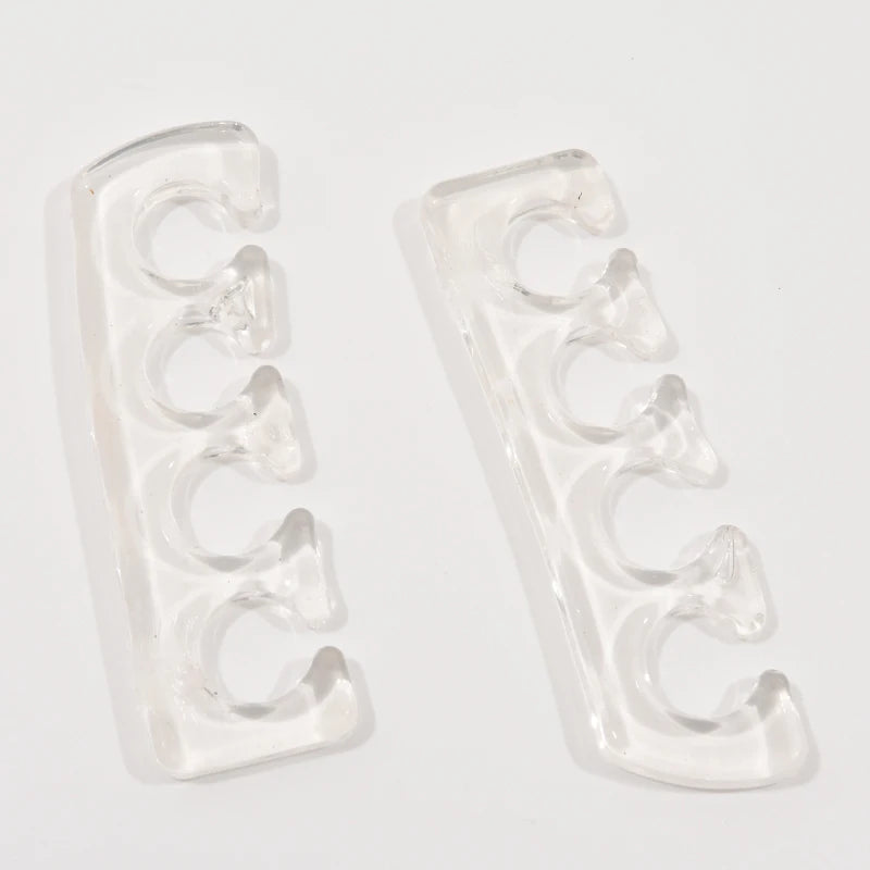 2pcs (1pair)Soft Silicone Finger Toe Separator Soft-Silicon 5 Colors Flexible Finger Toe Spacers for Nail Polish Pedicure Tools