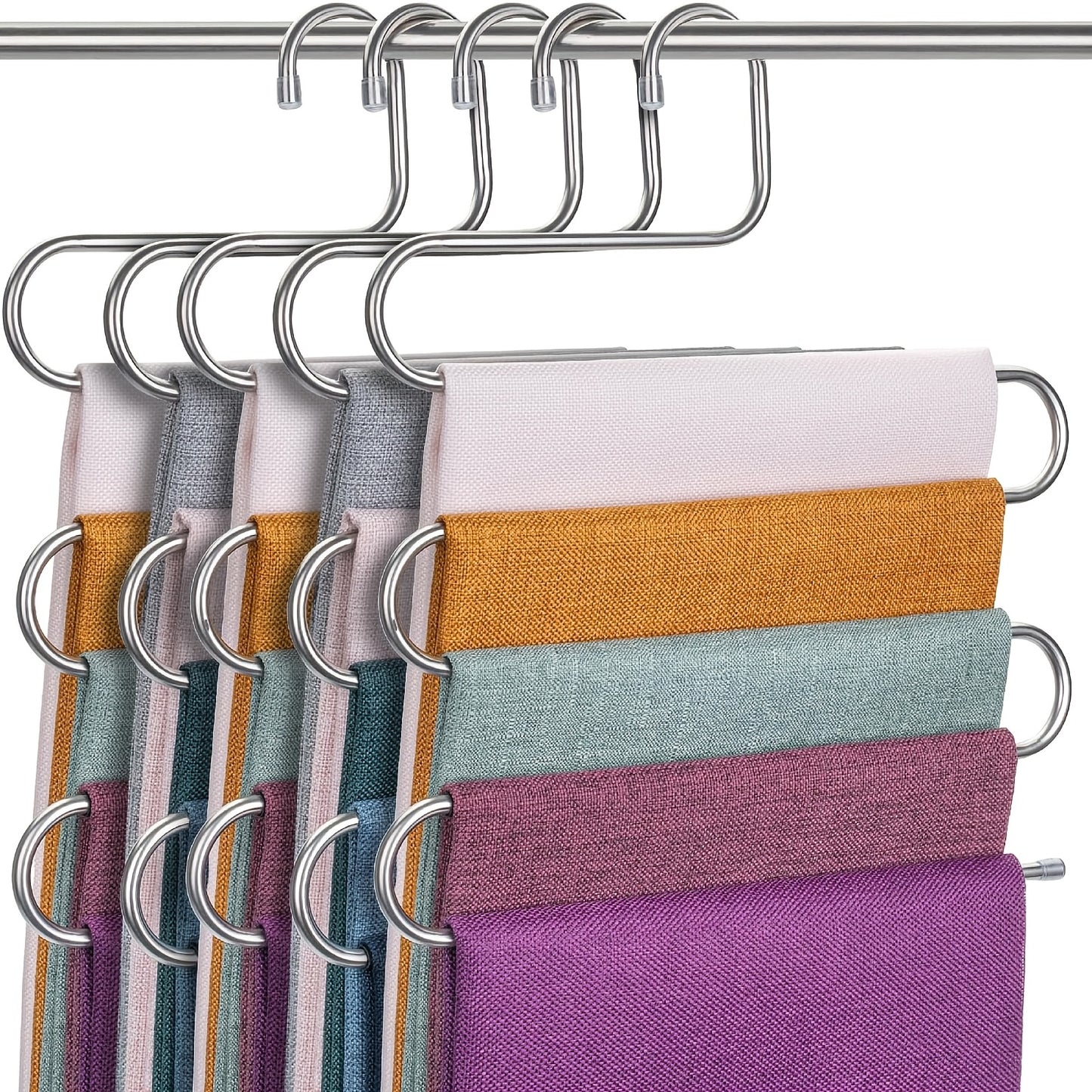 5-Tier Stainless Steel Pants Hanger