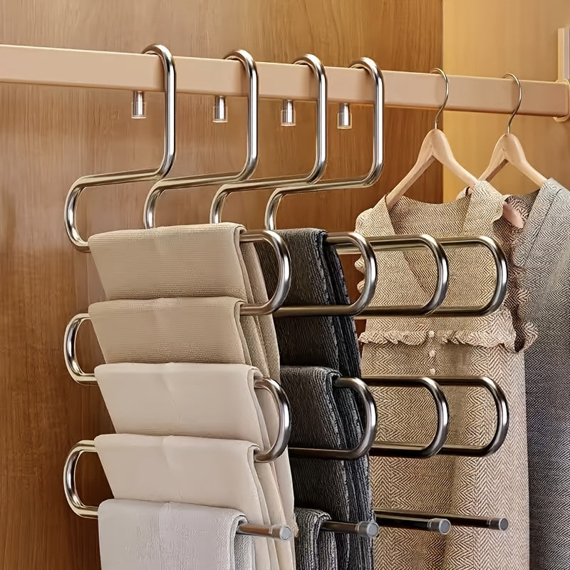 5-Tier Stainless Steel Pants Hanger