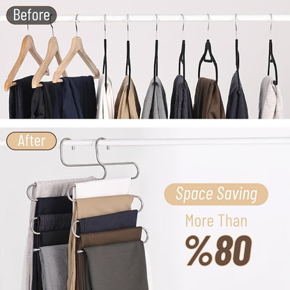 5-Tier Stainless Steel Pants Hanger