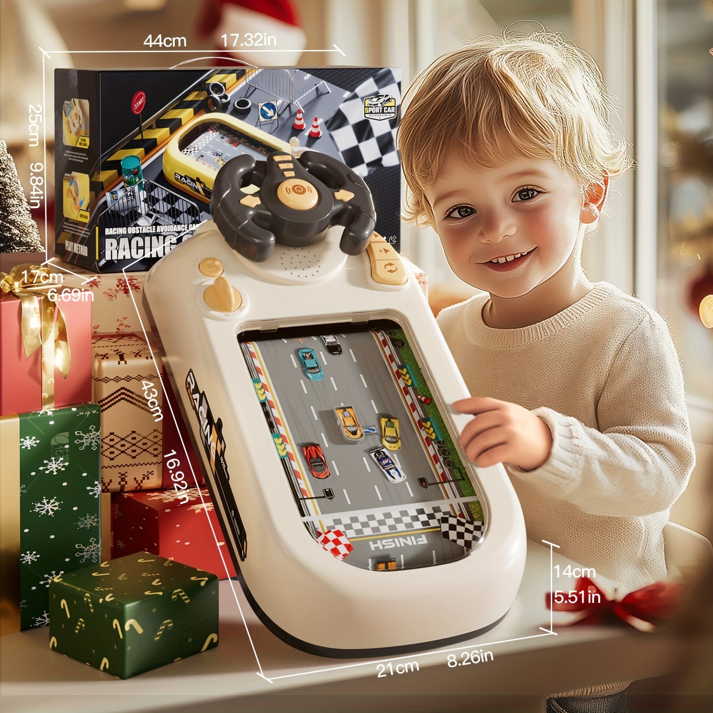 [Realistic|Driving] Realistic Driving Experience Kids Racing Game Console with Steering Wheel