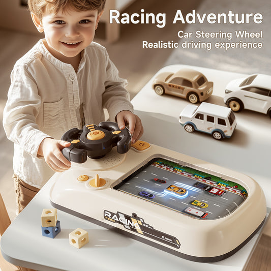 [Realistic|Driving] Realistic Driving Experience Kids Racing Game Console with Steering Wheel