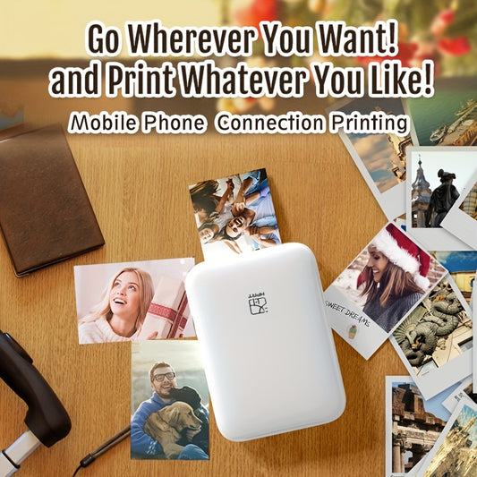 Wireless Portable Photo Printer - Mini Color Printer with No Ink