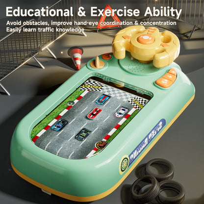 [Realistic|Driving] Realistic Driving Experience Kids Racing Game Console with Steering Wheel