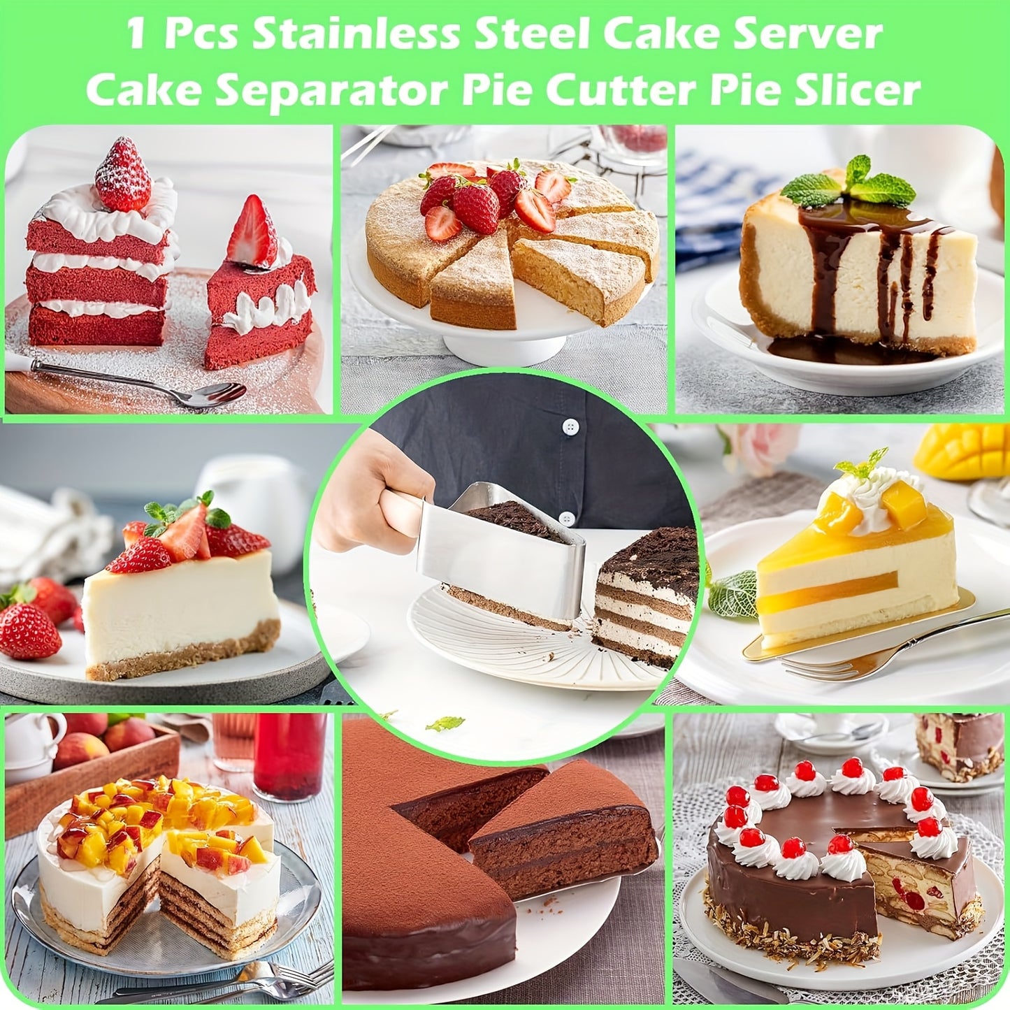 YUHUPHYLLIC Stainless Steel Cake Slicer