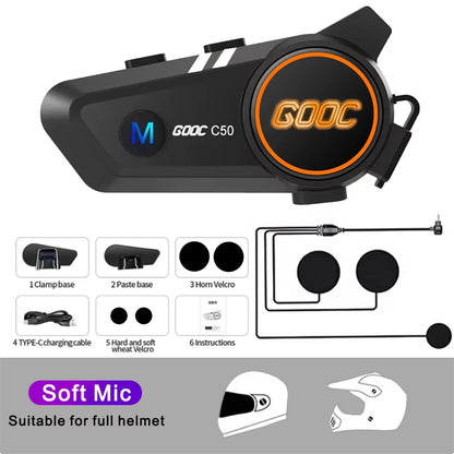 Bluetooth 5.3 Helmet Headset