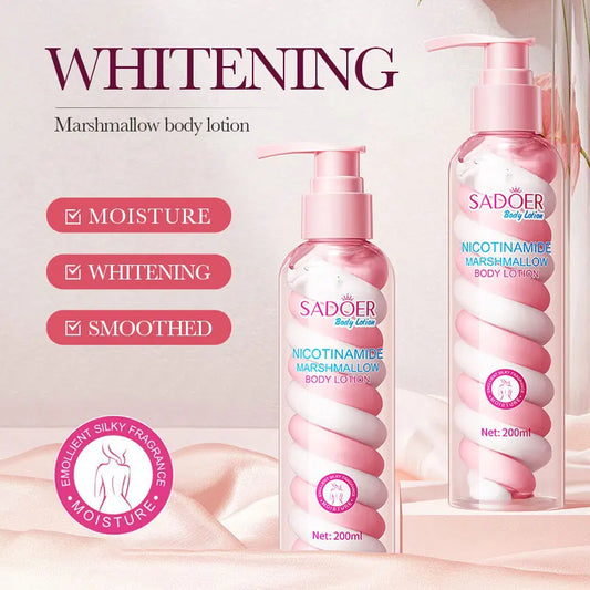 SADOER Niacinamide Marshmallow Body Lotion Whitening Moisturizing Hydrating Flexible and Fresh