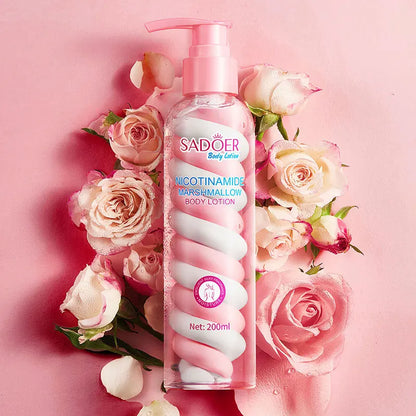 SADOER Niacinamide Marshmallow Body Lotion Whitening Moisturizing Hydrating Flexible and Fresh