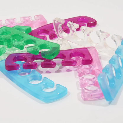 2pcs (1pair)Soft Silicone Finger Toe Separator Soft-Silicon 5 Colors Flexible  Finger Toe Spacers for Nail Polish Pedicure Tools