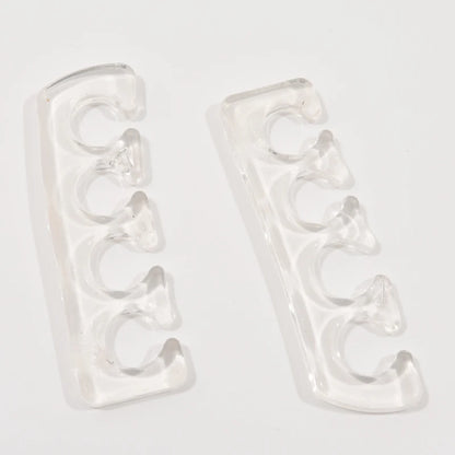 2pcs (1pair)Soft Silicone Finger Toe Separator Soft-Silicon 5 Colors Flexible  Finger Toe Spacers for Nail Polish Pedicure Tools