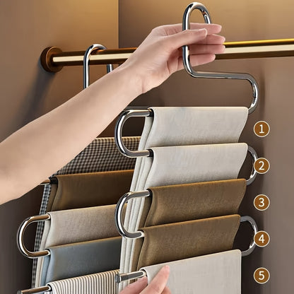 5-Tier Stainless Steel Pants Hanger